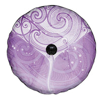 Epilepsy Awareness Maori Aotearoa Spare Tire Cover Manta Ray - Purple Glaze - Polynesian Pride