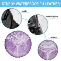 Epilepsy Awareness Maori Aotearoa Spare Tire Cover Manta Ray - Purple Glaze - Polynesian Pride