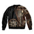 Samoa Siapo Motif Bomber Jacket Classic Style - Black Ver02 LT7 - Polynesian Pride