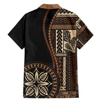 Samoa Siapo Motif Hawaiian Shirt Classic Style - Black Ver02 LT7 - Polynesian Pride