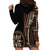 Samoa Siapo Motif Hoodie Dress Classic Style - Black Ver02 LT7 - Polynesian Pride