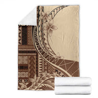 Samoa Siapo Mamanu Blanket Plumeria Mocha Motifs LT7 - Polynesian Pride