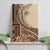 Samoa Siapo Mamanu Canvas Wall Art Plumeria Mocha Motifs