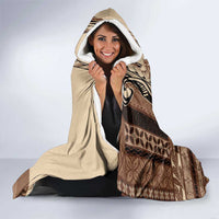 Samoa Siapo Mamanu Hooded Blanket Plumeria Mocha Motifs LT7 - Polynesian Pride