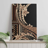 Samoa Siapo Mamanu Canvas Wall Art Plumeria Black Motifs LT7 - Polynesian Pride