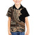 Samoa Siapo Mamanu Family Matching Off Shoulder Short Dress and Hawaiian Shirt Plumeria Black Motifs