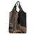 Samoa Siapo Mamanu Grocery Bag Plumeria Black Motifs