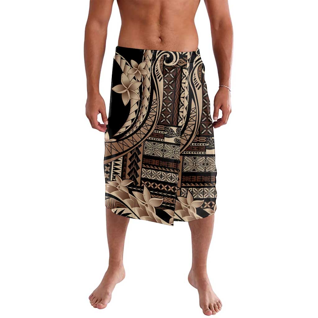 Samoa Siapo Mamanu Lavalava Plumeria Black Motifs LT7 Black - Polynesian Pride