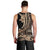 Samoa Siapo Mamanu Men Tank Top Plumeria Black Motifs