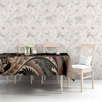 Samoa Siapo Mamanu Tablecloth Plumeria Black Motifs LT7 - Polynesian Pride