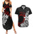 Valentine New Zealand Couples Matching Summer Maxi Dress and Hawaiian Shirt Aotearoa Couple Maori Aroha Ki a Koe LT7 Black - Polynesian Pride