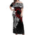 Valentine New Zealand Off Shoulder Maxi Dress Aotearoa Couple Maori Aroha Ki a Koe LT7 Women Black - Polynesian Pride