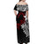 Valentine New Zealand Off Shoulder Maxi Dress Aotearoa Couple Maori Aroha Ki a Koe LT7 - Polynesian Pride