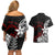 New Zealand Aotearoa Valentine Couples Matching Off Shoulder Short Dress and Hawaiian Shirt Couple Maori Aroha Ki a Koe Ver.02 LT7 - Polynesian Pride