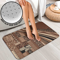 Pasifika Women's Day - Samoa Siapo Malu Tattoo Inspired Bathroom Set Brown LT7 - Polynesian Pride