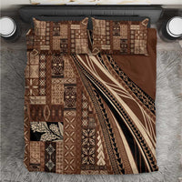 Pasifika Women's Day - Samoa Siapo Malu Tattoo Inspired Bedding Set Brown LT7 Brown - Polynesian Pride