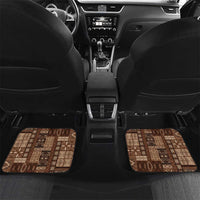 Pasifika Women's Day - Samoa Siapo Malu Tattoo Inspired Car Mats Brown LT7 Set 2pcs - Back Brown - Polynesian Pride