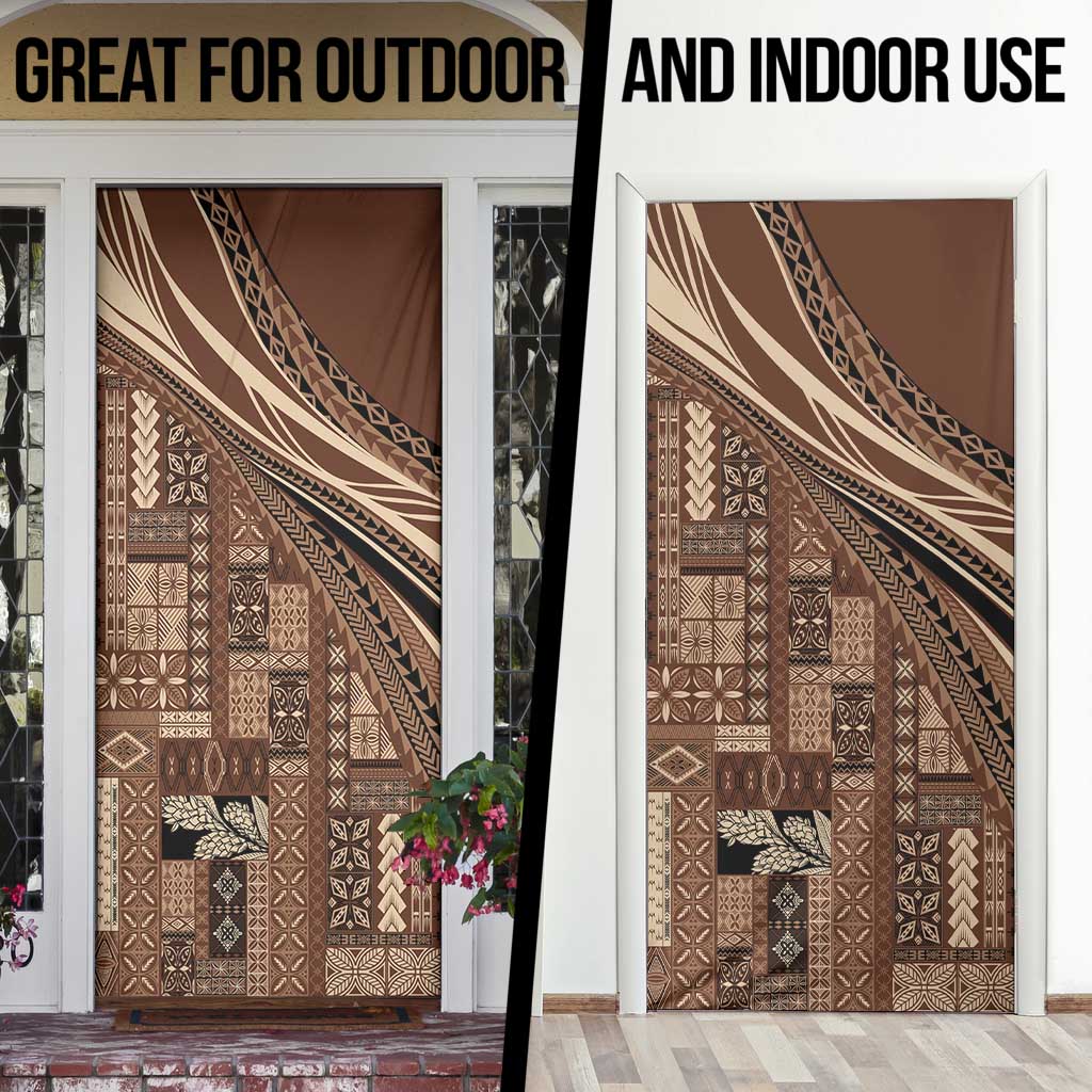 Pasifika Women's Day - Samoa Siapo Malu Tattoo Inspired Door Cover Brown LT7 - Polynesian Pride