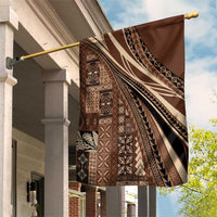 Pasifika Women's Day - Samoa Siapo Malu Tattoo Inspired Garden Flag Brown