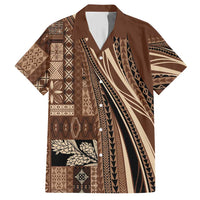 Pasifika Women's Day - Samoa Siapo Malu Tattoo Inspired Hawaiian Shirt Brown