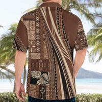 Pasifika Women's Day - Samoa Siapo Malu Tattoo Inspired Hawaiian Shirt Brown