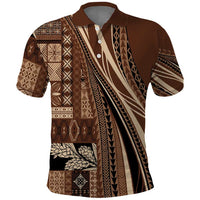 Pasifika Women's Day - Samoa Siapo Malu Tattoo Inspired Polo Shirt Brown LT7 Brown - Polynesian Pride