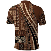 Pasifika Women's Day - Samoa Siapo Malu Tattoo Inspired Polo Shirt Brown LT7 - Polynesian Pride