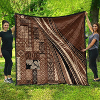 Pasifika Women's Day - Samoa Siapo Malu Tattoo Inspired Quilt Brown LT7 - Polynesian Pride