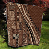 Pasifika Women's Day - Samoa Siapo Malu Tattoo Inspired Quilt Brown LT7 - Polynesian Pride