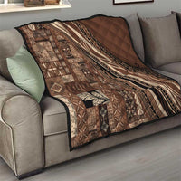 Pasifika Women's Day - Samoa Siapo Malu Tattoo Inspired Quilt Brown LT7 - Polynesian Pride