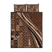 Pasifika Women's Day - Samoa Siapo Malu Tattoo Inspired Quilt Bed Set Brown LT7 - Polynesian Pride