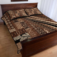 Pasifika Women's Day - Samoa Siapo Malu Tattoo Inspired Quilt Bed Set Brown LT7 - Polynesian Pride