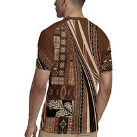Pasifika Women's Day - Samoa Siapo Malu Tattoo Inspired Rugby Jersey Brown LT7 - Polynesian Pride