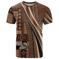 Pasifika Women's Day - Samoa Siapo Malu Tattoo Inspired T Shirt Brown LT7 Brown - Polynesian Pride