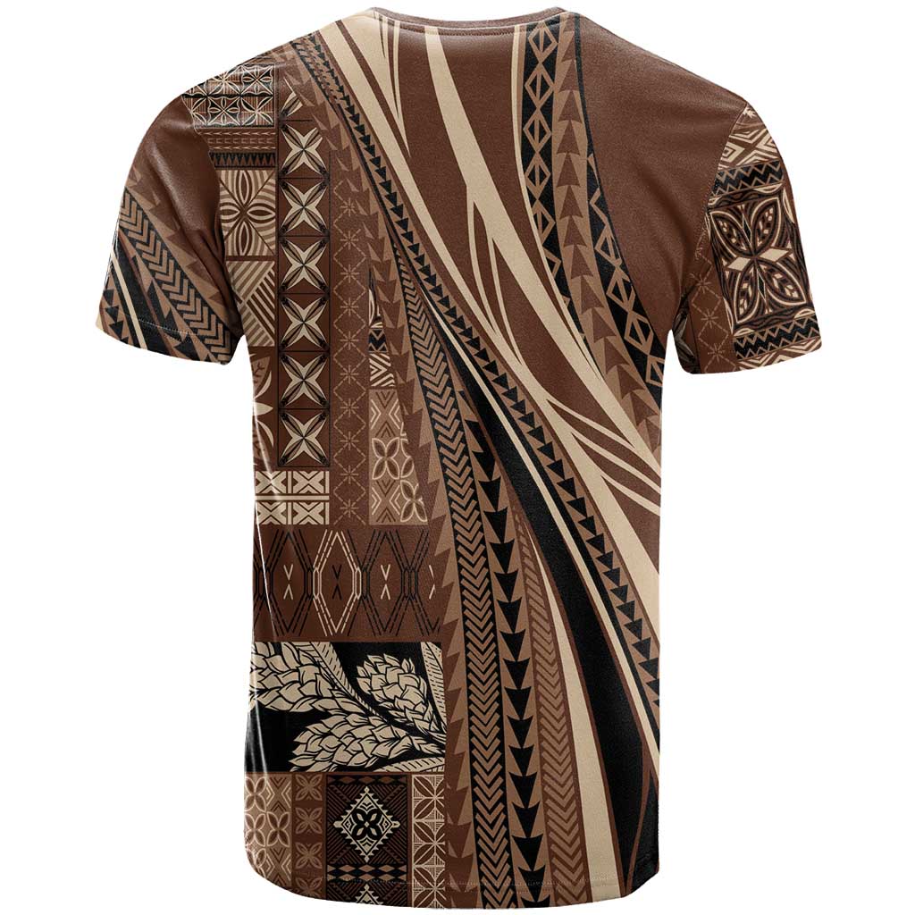 Pasifika Women's Day - Samoa Siapo Malu Tattoo Inspired T Shirt Brown LT7 - Polynesian Pride