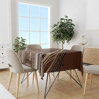 Pasifika Women's Day - Samoa Siapo Malu Tattoo Inspired Tablecloth Brown LT7 - Polynesian Pride