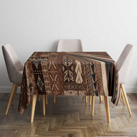 Pasifika Women's Day - Samoa Siapo Malu Tattoo Inspired Tablecloth Brown LT7 - Polynesian Pride