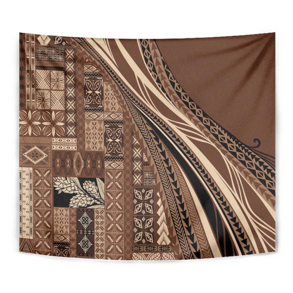 Pasifika Women's Day - Samoa Siapo Malu Tattoo Inspired Tapestry Brown LT7 - Polynesian Pride