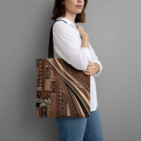 Pasifika Women's Day - Samoa Siapo Malu Tattoo Inspired Tote Bag Brown LT7 - Polynesian Pride