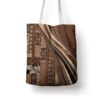 Pasifika Women's Day - Samoa Siapo Malu Tattoo Inspired Tote Bag Brown LT7 - Polynesian Pride