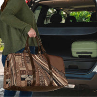 Pasifika Women's Day - Samoa Siapo Malu Tattoo Inspired Travel Bag Brown LT7 - Polynesian Pride