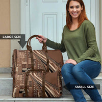Pasifika Women's Day - Samoa Siapo Malu Tattoo Inspired Travel Bag Brown LT7 - Polynesian Pride
