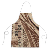 Pasifika Women's Day - Samoa Siapo Malu Tattoo Inspired Apron Beige LT7 Beige - Polynesian Pride
