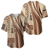 Pasifika Women's Day - Samoa Siapo Malu Tattoo Inspired Baseball Jersey Beige