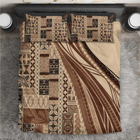 Pasifika Women's Day - Samoa Siapo Malu Tattoo Inspired Bedding Set Beige LT7 Beige - Polynesian Pride