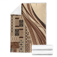 Pasifika Women's Day - Samoa Siapo Malu Tattoo Inspired Blanket Beige LT7 - Polynesian Pride
