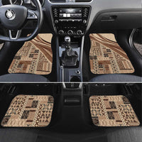 Pasifika Women's Day - Samoa Siapo Malu Tattoo Inspired Car Mats Beige LT7 Set 4pcs Beige - Polynesian Pride