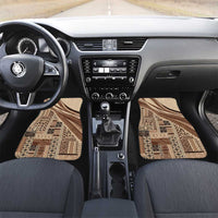 Pasifika Women's Day - Samoa Siapo Malu Tattoo Inspired Car Mats Beige LT7 Set 2pcs - Front Beige - Polynesian Pride