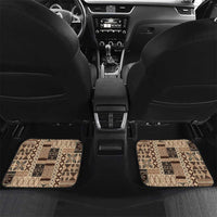 Pasifika Women's Day - Samoa Siapo Malu Tattoo Inspired Car Mats Beige LT7 Set 2pcs - Back Beige - Polynesian Pride