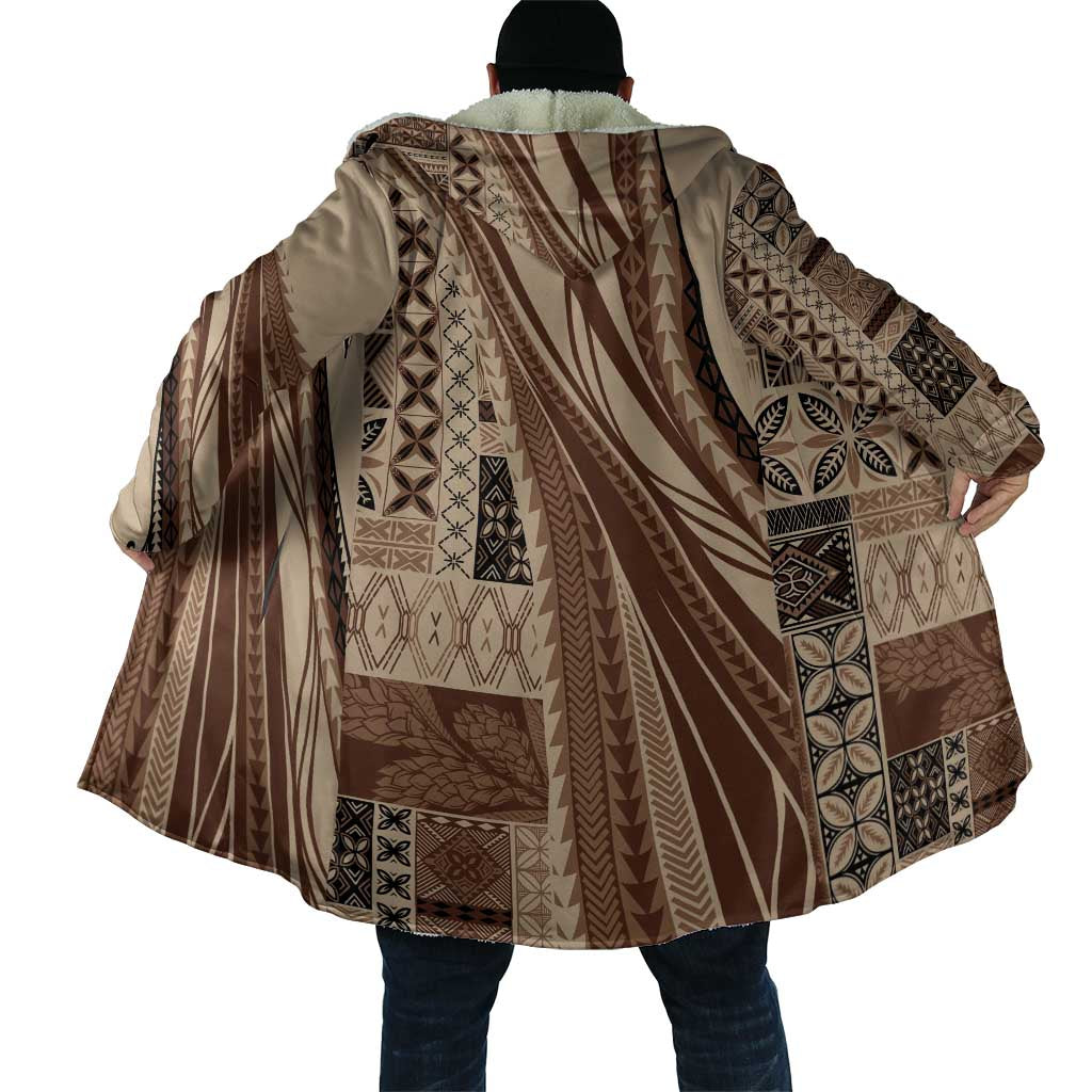 Pasifika Women's Day - Samoa Siapo Malu Tattoo Inspired Cloak Beige LT7 - Polynesian Pride